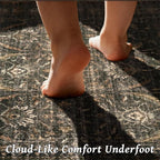 Washable 3x5 Entryway Rug, Boho Non-Slip Vintage Distress Small Rugs - Image 4