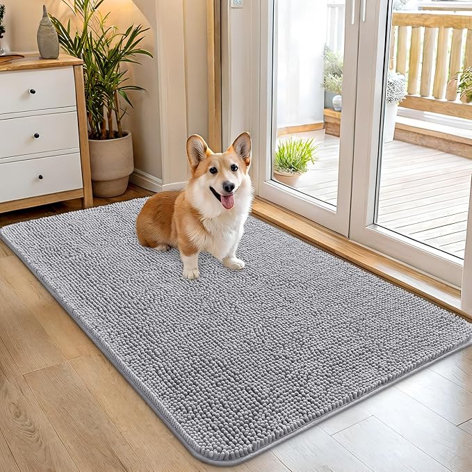 OLANLY Dog Door Mat for Muddy Paws 45x27, Absorbs Moisture and Dirt, Absorbent by OLANLY