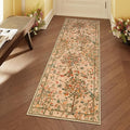 Morebes Boho Floral Runner Rug Non Slip, Washable Flower Long Bathroom Rugs by Morebes