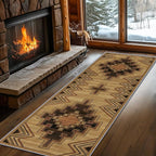Vintage Geometric Cross Hallway Runner Rug, 2x8ft Entrance Washable Rug by LGGLOVELIN