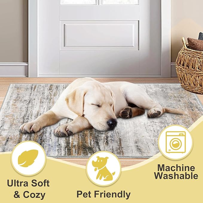 COMSLE Door Mat Soft Absorbent Indoor Front Entryway Rug Machine Washable - Image 2