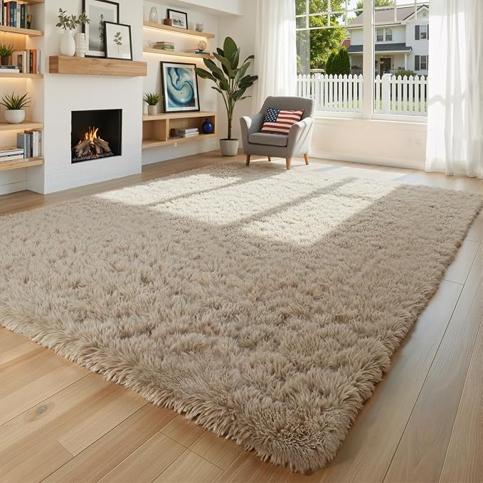 Fluffy Rug Shaggy Area Rug, Large Shag Area Rugs by Yongyangjuxi