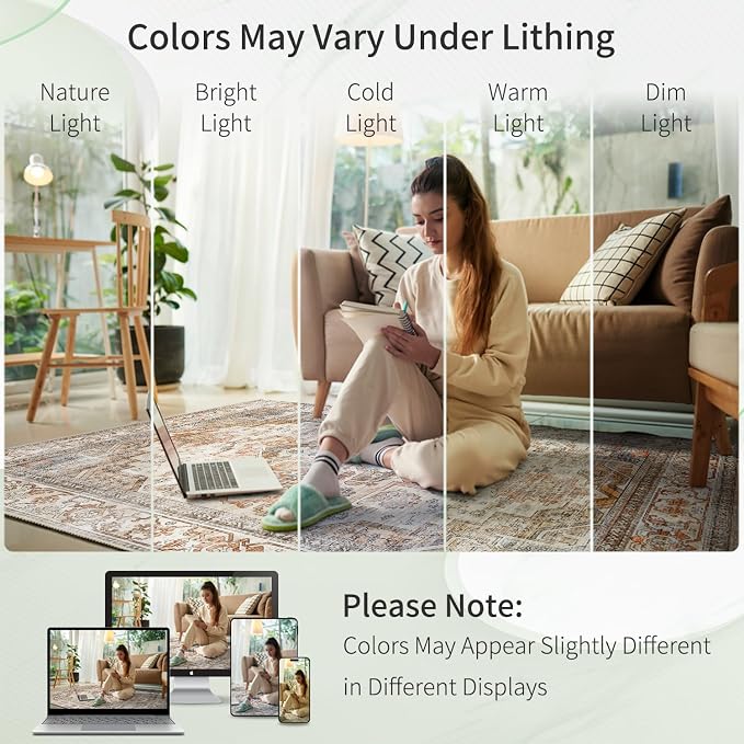 Enkor Runner Rugs for Hallway, 2.6x13 Washable Soft Non Slip Floor Rugs for - Image 3