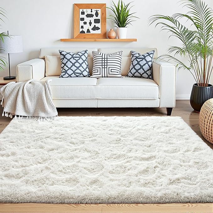 Beglad Fluffy Area Rugs 4x6 Feet, Modern Minimalist Style Shag Rugs, Non-Slip - Image 8