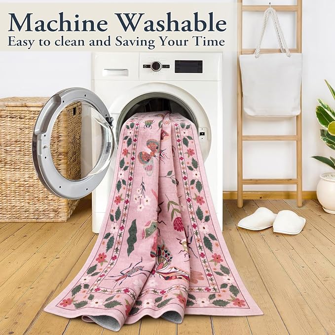 Lahome Insect Washable Rugs for Living Room, Soft 6x9 Rug for Bedroom - Image 2