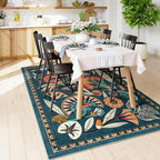 Boho Egypt Green Area Rugs for Living Room Bedroom, 5x7 Washable Large Dining - Image 3
