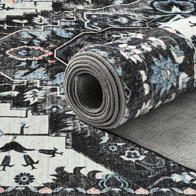 Beglad Area Rugs 5x7 for Living Room, Washable Vintage Rugs -Low Pile Soft - Image 7