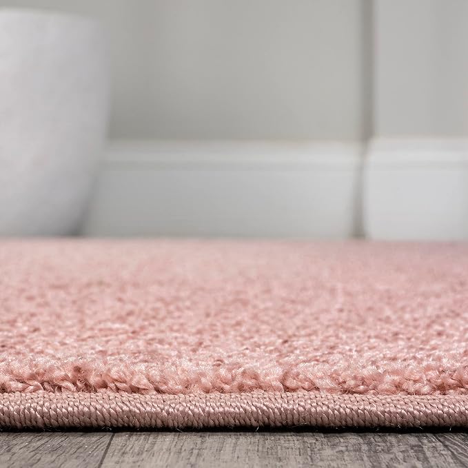 JONATHAN Y Haze Solid Low-Pile Pink Indoor Area Rug 10x14, Minimalist, - Image 6