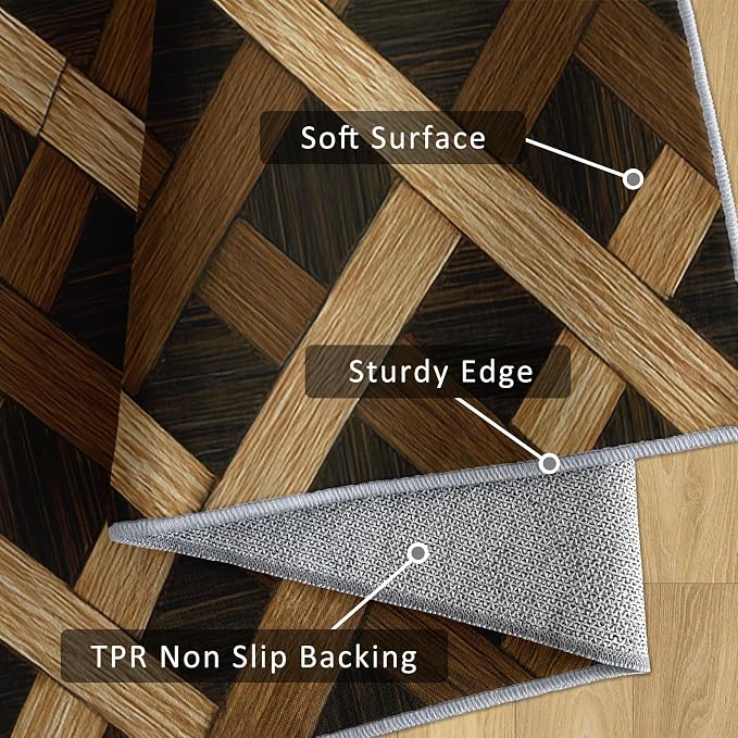 Checkered Rug, Washable 4x6 Rug - Image 5
