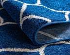 Rugs.com Lattice Frieze Collection Rug – 2' x 13' Runner Navy Blue Medium Rug - Image 6