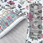 5x7 Washable Non-Slip Rug, Vintage Floral Area Rug - Image 3