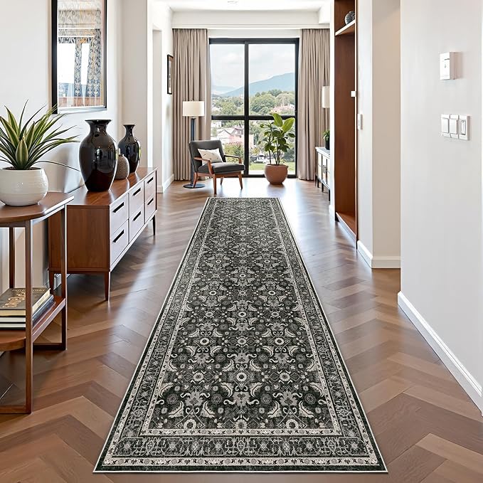 WITSHOCK Living Room Area Rugs 3x10: Soft Non-Slip Backing Washable Rugs by WITSHOCK