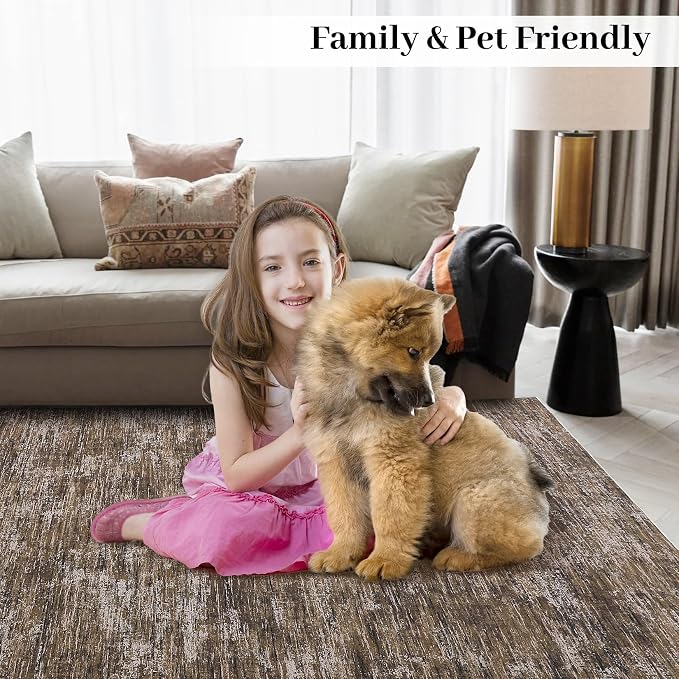 RUGSREAL Washable Round Rug 4x4 ft - Image 4