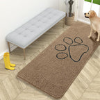 OLANLY Dog Door Mat for Muddy Paws 59x24, Paw Print Design, Absorbs Moisture by OLANLY