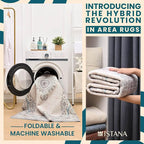 Istana 4x6 Rug - White Cream & Blue Area Rugs 4x6 - Kid & Pet Friendly Machine - Image 3