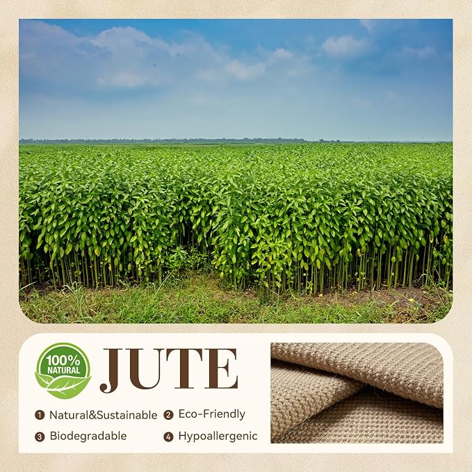 Jute Front Door Mat Indoor Entrance Indoor Door Mat Rugs - Image 2