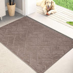 PURRUGS Dirt Trapping Door Mat 24" x 35.5", Non-Slip Machine Washable Entry Rug by PURRUGS
