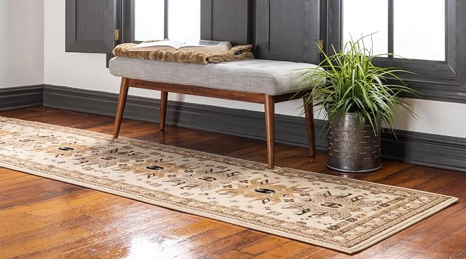 Unique Loom Taftan Collection Border Geometric Tribal Inspired Design Area Rug - Image 3