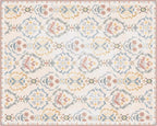 Phantoscope Washable Area Rug 8'x10' Non-Slip, Vintage Floral Boho Rugs - Image 3