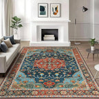 WILLSUN Washable Area Rugs, 5x7 Non-Slip Boho Large Area Rugs by Embracethewarmthofhome