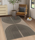 Easy Jute Rainbow Area Rug, 3x5 Indoor Outdoor Entryway Rug Washable Non-Slip by Rugalia