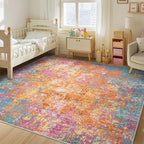 Washable Area Rugs 6'x9' Non-Slip Modern Abstract Soft - Image 2