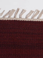 Rugsotic Carpets Hand Woven Flat Weave Kilim Wool 4'x6' Area Rug Solid Burgundy - Image 5