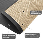 Kitinjoy Front Door Mat Outside Entrance, Sturdy Natural Dirt Trapper, Heavy - Image 4