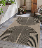 Easy Jute Rainbow Area Rug, 3x5 Indoor Outdoor Entryway Rug Washable Non-Slip - Image 6