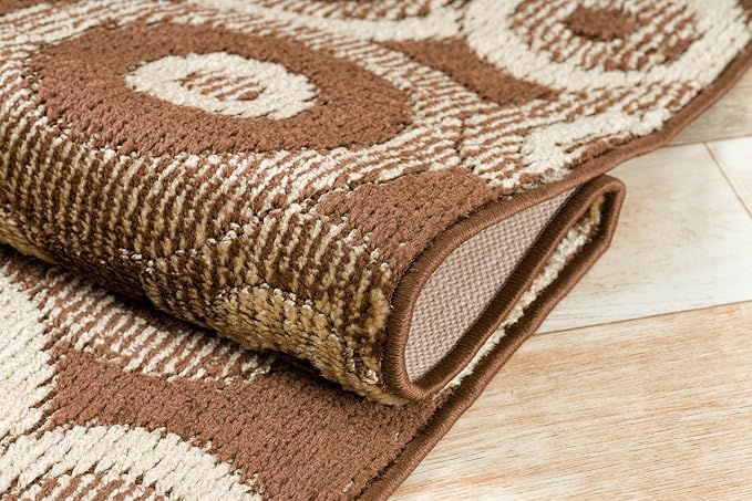 Custom Size Brown Hallway Runner Rug | Cut to Length 2'3" x 11' | Non-Slip & - Image 8
