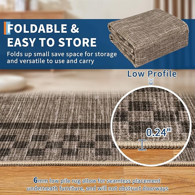 Rug Runners for Hallways 2x8 Washable Kitchen Runner Rug Non Slip Low Pile - Image 4