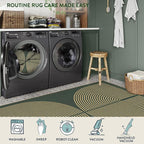 Lahome Modern Rainbow Easy Jute Kitchen Runner, 2x8 Indoor Outdoor Runner Rug - Image 5