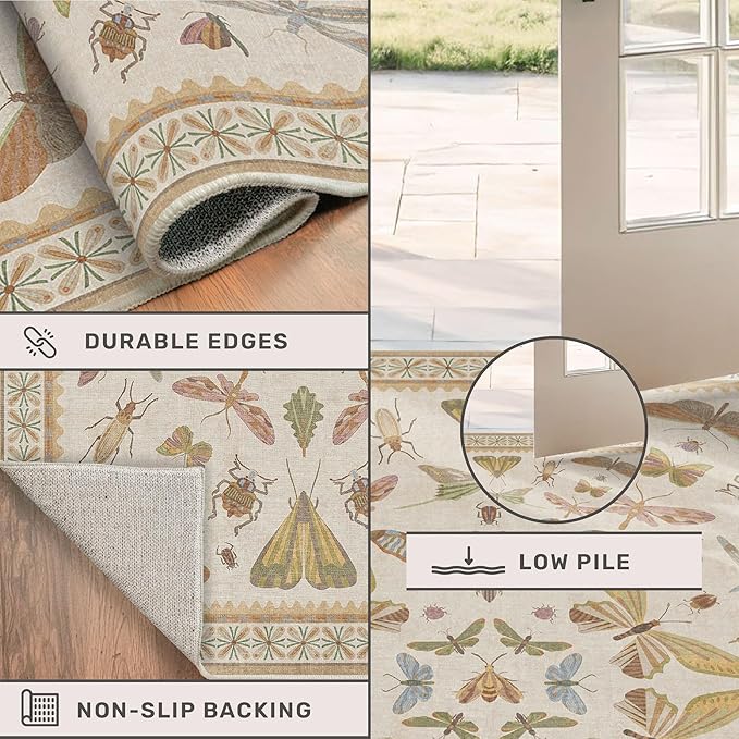 Boho Bathroom Rugs 2x3 Non Slip Washable - Image 5