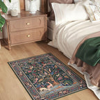 Rugcomf Indoor Door Mat 2x3 Rug Vibrant Tree of Life-Patterned Vintage Machine - Image 4