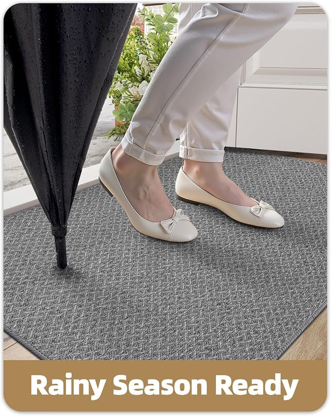 Color&Geometry Ultra Thin Indoor Door Mat Non Slip Rubber Backed Dirt Trapper - Image 7