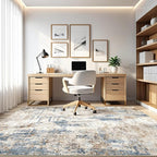 9x12 Area Rug Washable Rugs: Living Room Large Abstract Modern Soft Stain - Image 8