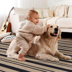 Tangsoo Stripe Easy Jute Rug, Ultra Thin 3x5 Washable Area Rug - Image 9