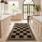 Vasofe 3x5 Plaid Rug, Jute Rugs, Washable Outdoor Indoor Checkered Carpets - Image 5