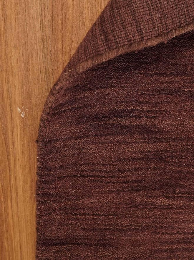Rugsotic Carpets Hand Knotted Gabbeh Wool 10'x13' Area Rug Solid Purple L00111 - Image 8