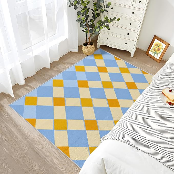 Checkerboard Rugs for Bedroom - Image 3