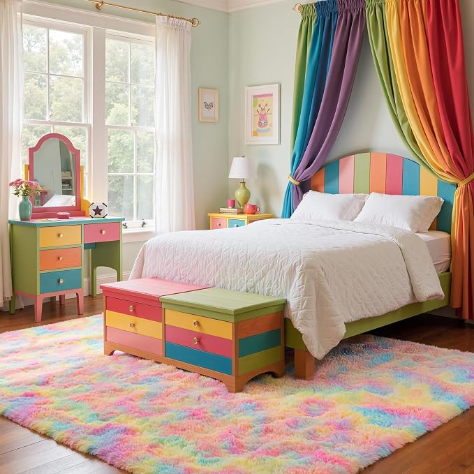 Zentavio Unicorn Rugs for Girls Room 6x9 Area Rugs for Living Room Carpet for by ZentavioRug