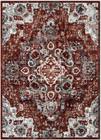 LUXE WEAVERS Moroccan Red 4x5 Medallion Area Rug - Image 3