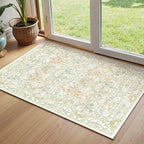 Sage Green Soft Bedside Non Slip Washable Rugs, 2x3 Farmhouse Small Rug - Image 2