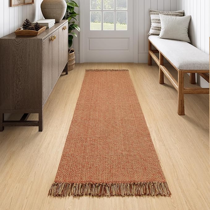 Collive Long Hallway Rug, 2.6' x 7', Washable Indoor Entryway Rug, Terracotta by Collive