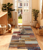YIHOUSE Brown Runner Rug 2x6 for Hallway, Farmhouse Rugs Washable, Vintage - Image 2