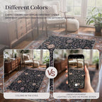 Ciicool Black Area Rugs Washable Non Slip Runner Rug, 2x6ft Hallway Rug Vintage - Image 5