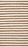 Home Conservatory Ladder Stripe Natural/Ivory Handwoven Wool 5 X 8 Feet by Home+Conservatory