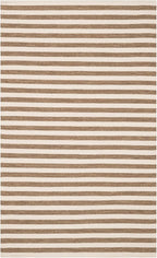 Home Conservatory Ladder Stripe Natural/Ivory Handwoven Wool 5 X 8 Feet by Home+Conservatory