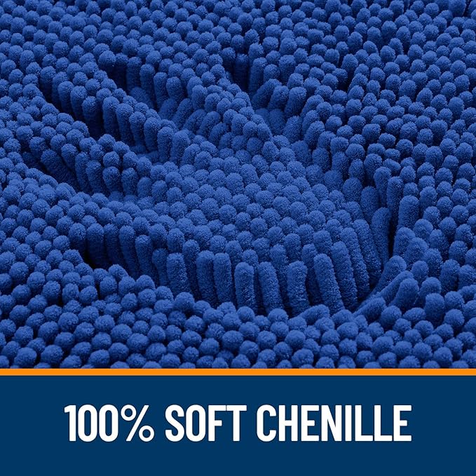 OLANLY Bathroom Rugs 30x20, Extra Soft Absorbent Chenille Bath Rugs, Rubber - Image 4