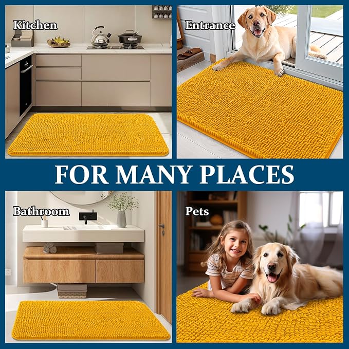 OLANLY Dog Door Mat for Muddy Paws 44x24, Absorbs Moisture and Dirt, Absorbent - Image 8